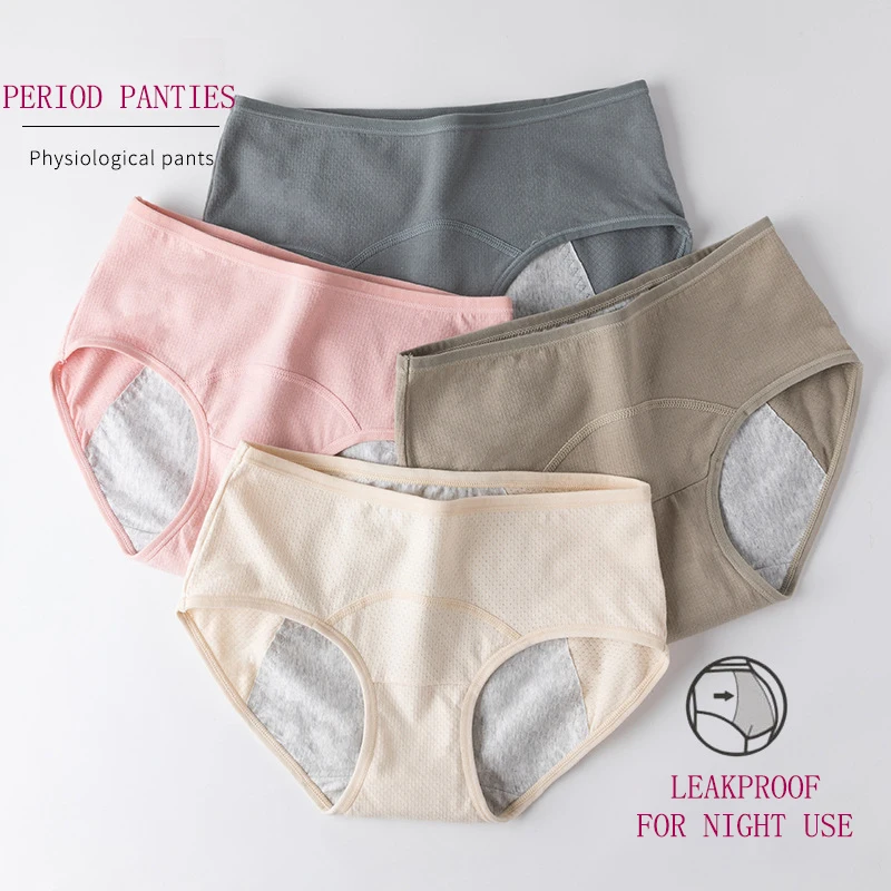 Wholesale Custom Pantys Women Menstrual Cotton  Period Panties bamboo sexi mature  menstrual pants period panties