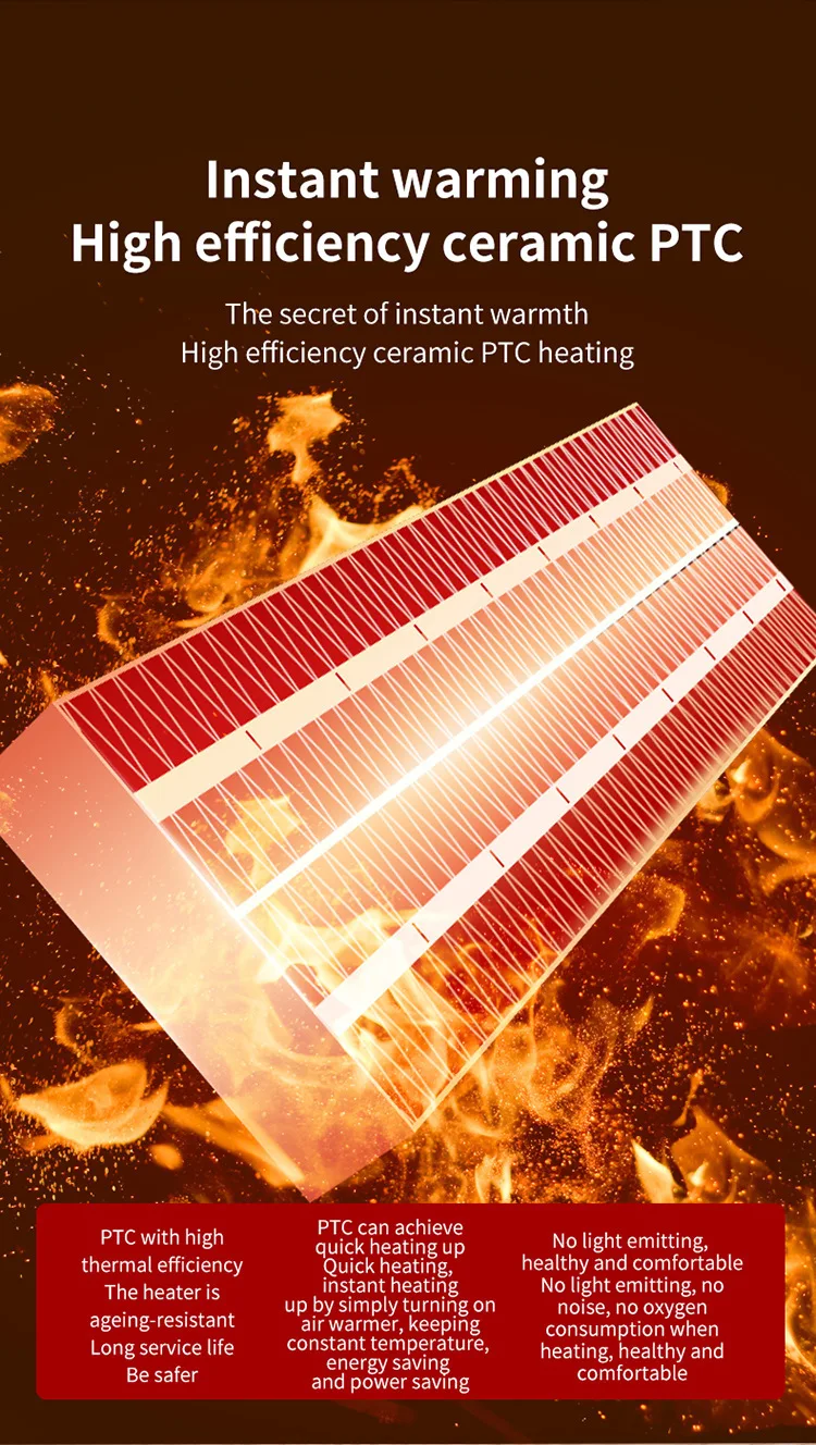 Lightweight Portable Heater, 500 W, Plastic - detail 8
