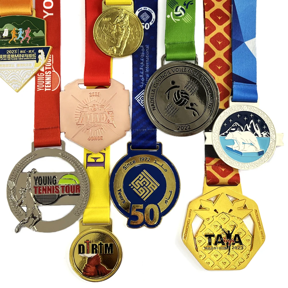 Free Design Custom Marathon Running Finisher Medal Sport Metal Logo Customizable Zinc Alloy with Aluminium Material supplier