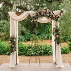 Wedding New Type European Style Party Banquet Wedding Arch Yarn Wedding Decoration Chiffon Table Runner