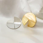 Earrings E9936 18K Gold Plated Round Stud Women Earrings Brushed Stud Earrings For Women 2021