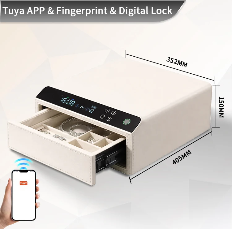dr 1274 ft ceqsafe smart biometric fingerprint electronic safe box smart hidden diversion steel safe for home and hotel use-13