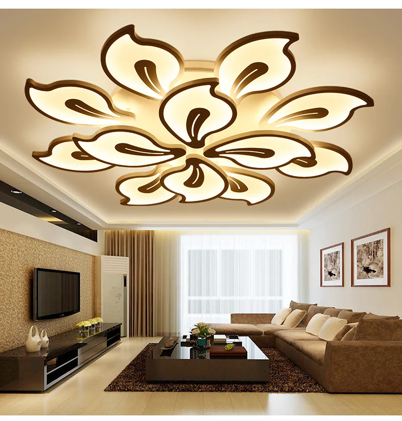 Home Decorative Ceiling Lights Flower Shaped Acrylic LED Ceiling Lamp