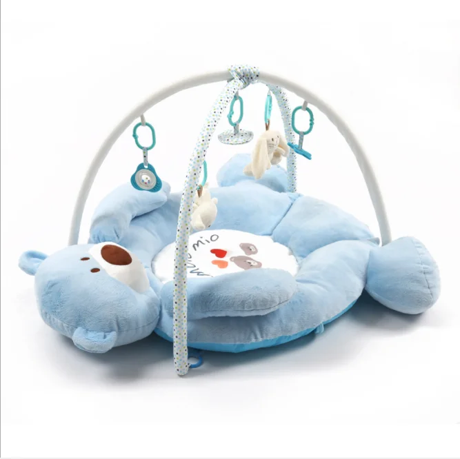 Music Bear Baby Game Blanket Baby Cloth Fitness Rack Crawl Game Mat Puzzle Toy Educational Toy, Soft Toy PVC Hand Bag 95*85*60cm