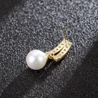 Pearl Earrings Earringsearrings Fresh Style Student Pearl Earrings Long Earrings Simple Zircon Earrings