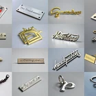 Gold Tag 2 Holes Fashion Gold Small Customized Engraved Shoe Label Metal Logo Tag Metal Shoelace Tag For Garment