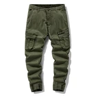 Pants Wash Spring Pure Cotton Mens Casual Pants Elastic Wash Foot Bunching Overalls Cargo Pants For Men