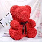 Soap Rose Rose Soap 70CM Girlfriend Anniversary Gift Foam Soap Flower Teddy Rose Bear With Heart