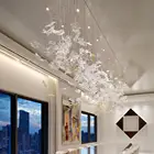 Glass Pendant Glass Pendant Chandelier Restaurant Custom Maple Leaf Handmade Glass Pendant Chandelier