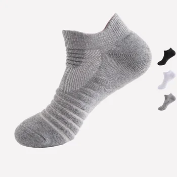Wholesale Custom sports grip socks men terry cushion nylon Compression logo sock elite basketball running athletic ankle Socks