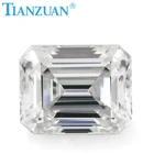 Emerald Cut Loose DF White Color Moissanite Rectangle Shape Emerald Cut Loose Gemstone