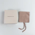 Box Jewellery Foam Filled Paperboard Necklace Jewerly Box Paper Jewellery Charms Ring Packaging Box Custom Logo