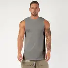 Tank Top Vest Men Tank Top Grey Men's Breathable Vest Men's Warm-up Fitness Tank Top