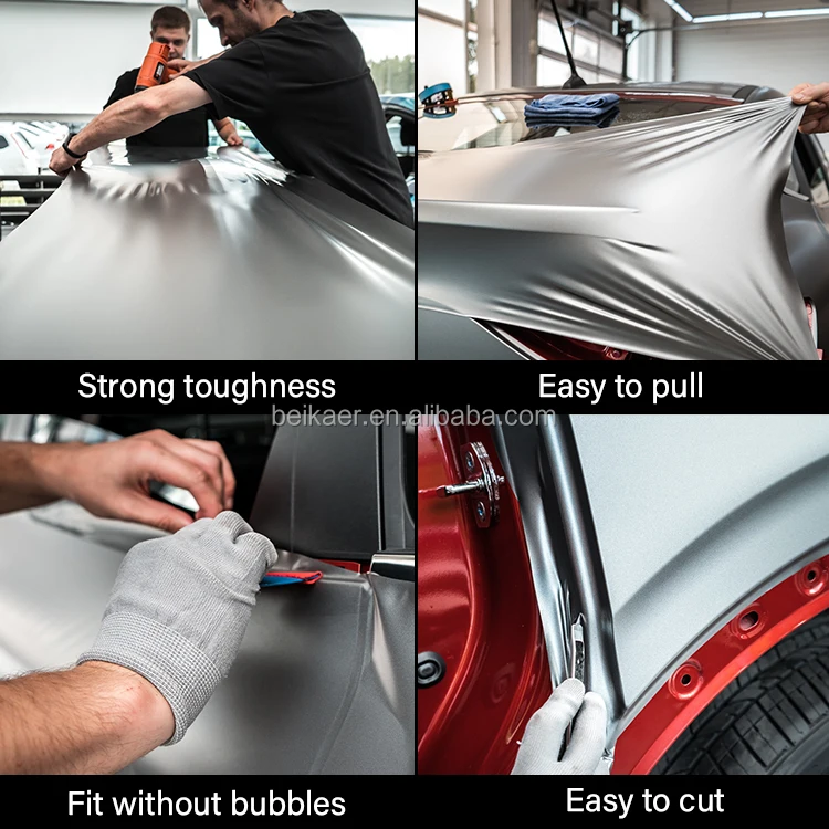 Richangjing Carbon Fiber High Gloss Vinyl Car Wrap Star Grey Blue