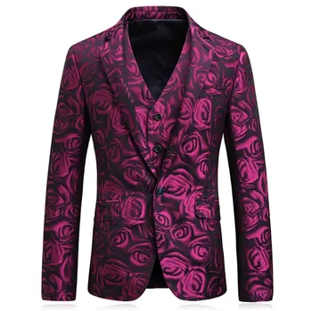 Tailor half canvas purple fancy printing tuxedo men suits