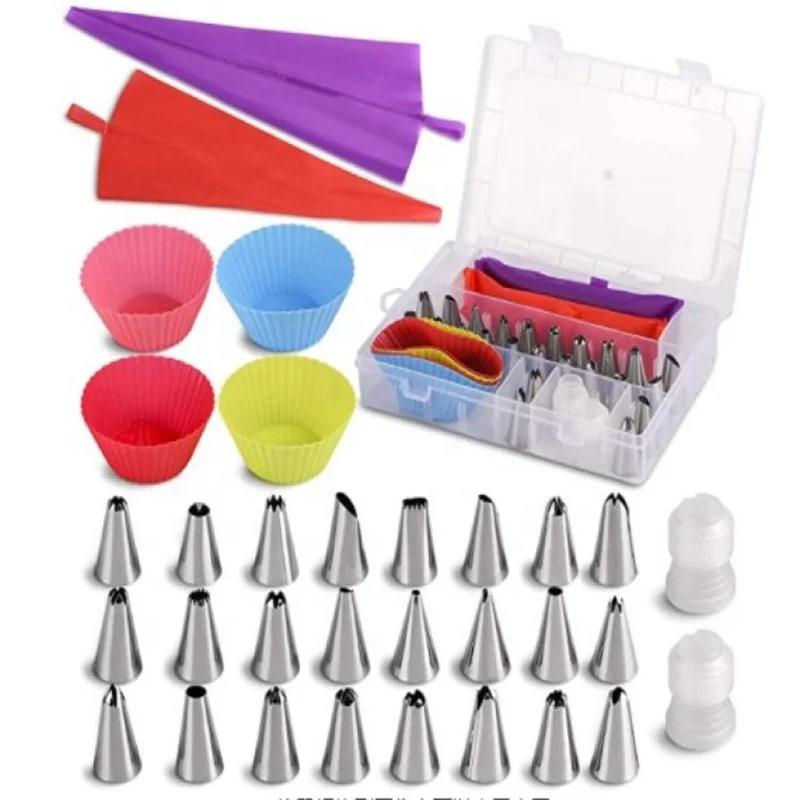 33Pcs Cake Decorating Tools Cake Tools Accessories Baking Pastry Silicone Muffin Cup Cake Decorating Supplies