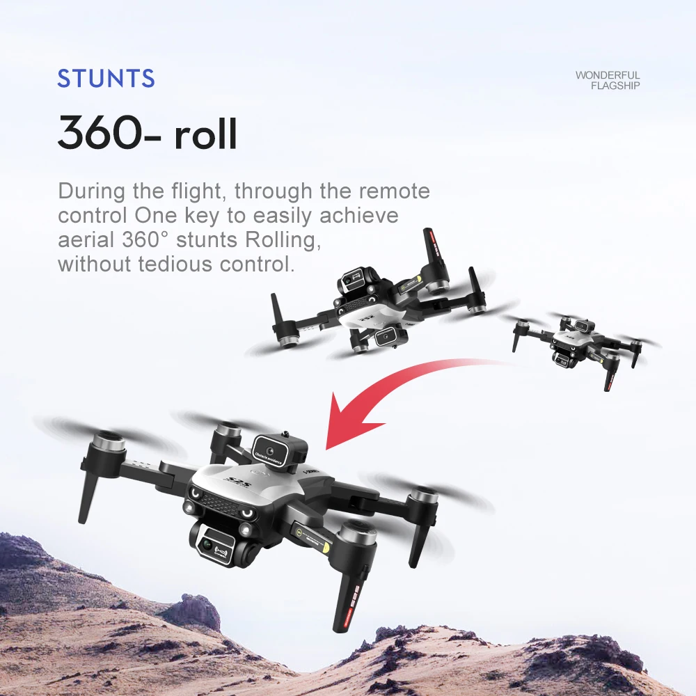 2023 New S2S Mini Drone 2.4G RC Brushless Motor Obstacle Avoidance RC Helicopter Professional Foldable Quadcopter Toy Gift