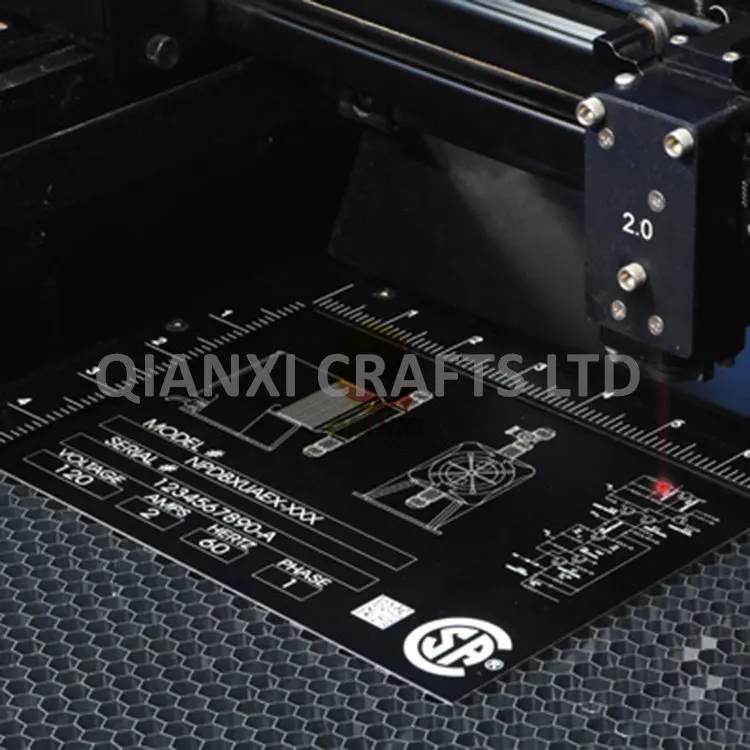 product custom laser engraved aluminum machine nameplate ss etching metal label etched stainless steel name plate-6