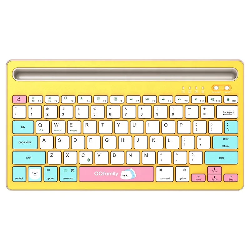 Ultra Slim Compact Keyboard with Media Hotkeys Wireless Keyboard For Laptop