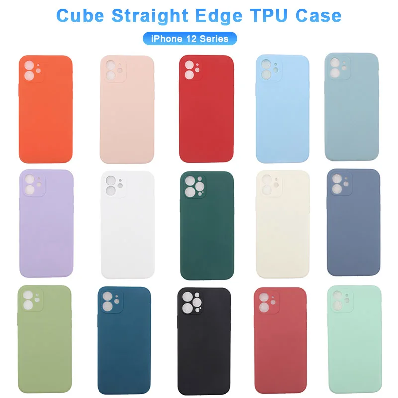 Candy Slim Matte Soft Tpu Silicone Cover phone case For Iphone 11 12 13 Mini Pro Max
