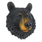 Decor^ Indoor Ornament Resin Animal Face Sculpture Hanging Mount Brown Bear Head Wall Decor^