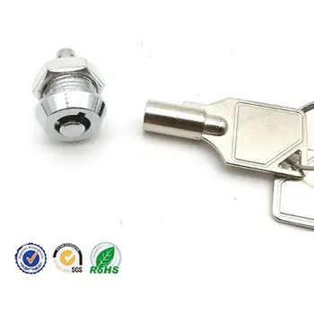 FS6310 12mm Chrome Finish Miniature Radial Pin Miniature Tubular Push Lock