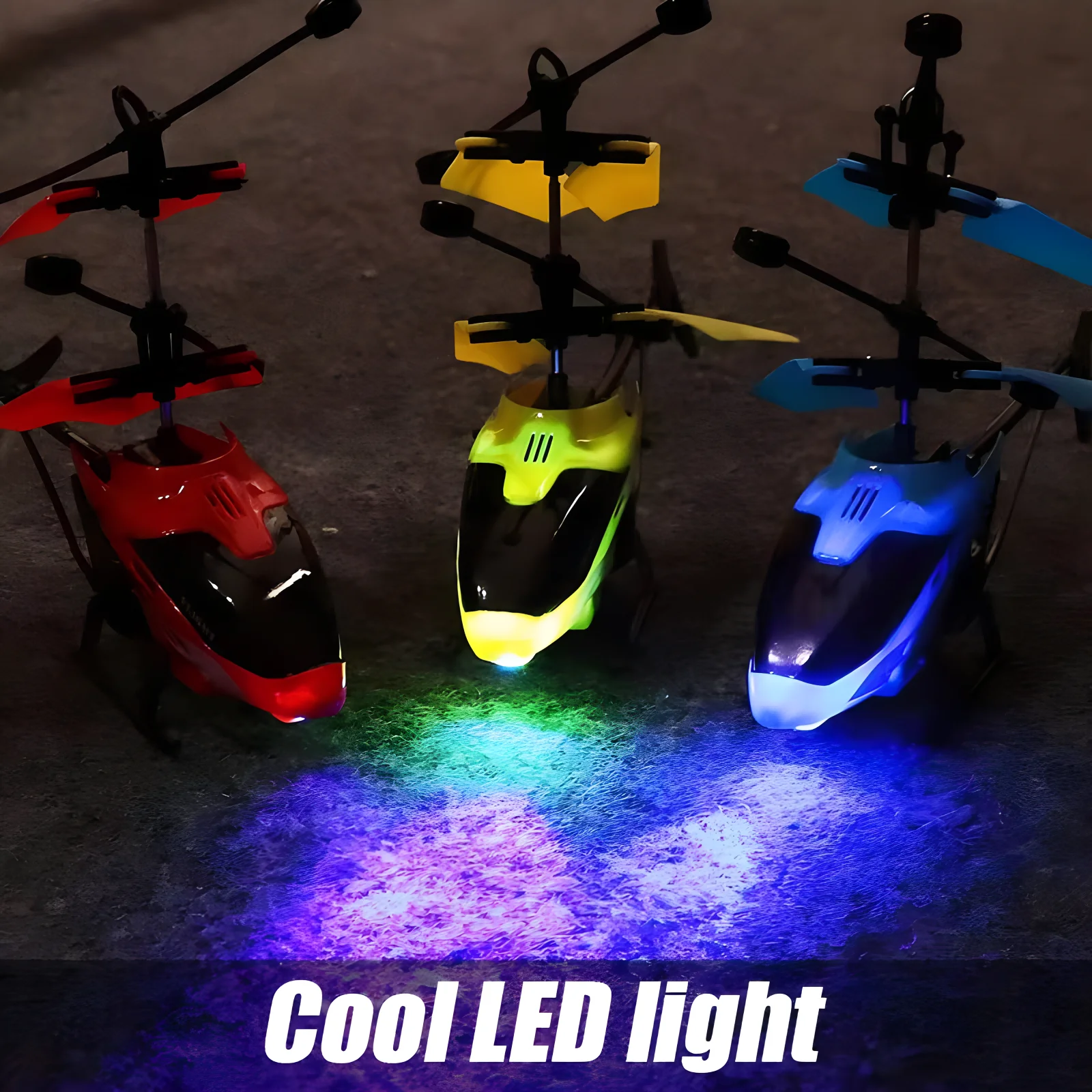 Mini Remote Control LED Helicopter Gesture Sensor Electric Powered Infrared Flying Machine Plastic RC Aircraft Toys