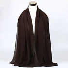 Chiffon Scarf Factory Direct Selling High-quality Monochrome Pearl Chiffon Scarf Headband Bubble Scarf