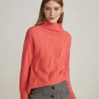 Wool Cashmere Sweater FYB OEM Custom Pure Pullover Winter Knit Half Turtleneck Wool Wonens Cashmere Sweater