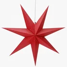 Star Paper Decor Hot Sale Star Paper Christma Decor Red Embroidered Paper Star Light Decorations