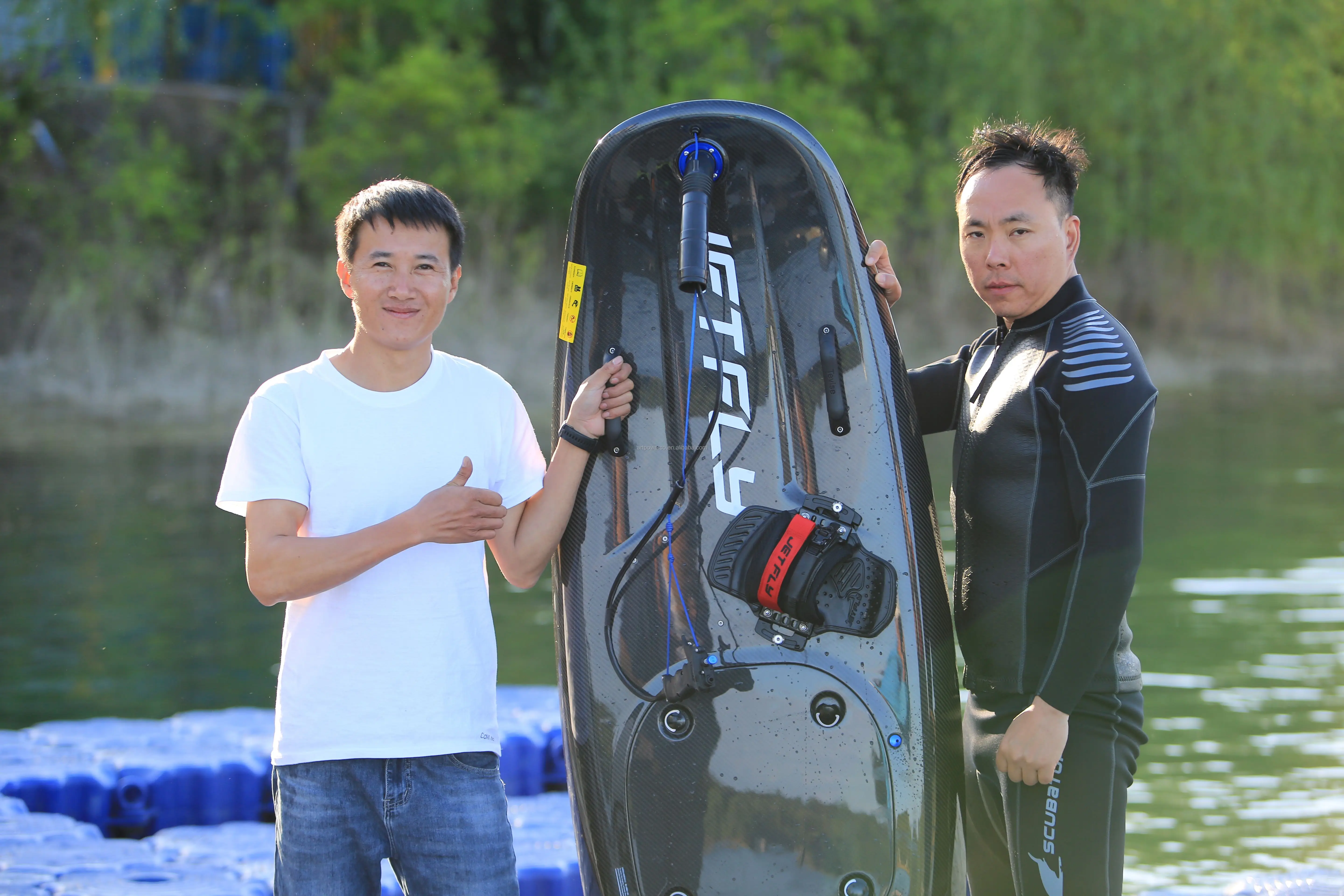 JetFly 09GT Athletic Grade Carbon Fiber Engine Petrol Powered Water Jet Surf Electric Starting Surfboards Fin Ocean Waters factory