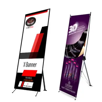 Wholesale Advertising Promotional Trade Show Display Stand Portable Fiber X-stand X Banner For Indoor Display