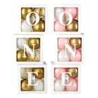 Wedding Balloon Custom A-Z Wedding Birthday Favor Decor Gift Boxes Packaging DIY Letter Transparent Balloon Box
