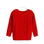 Cloth Girl Fashion Boutique Knitted Long Sleeve Children Cloth Pullover Cotton Baby Girl Sweater