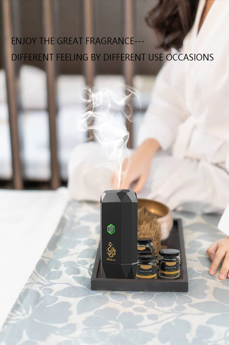 Shenzhen type-C USB chargeable incense burner metal set luxury incense electronic incense burner