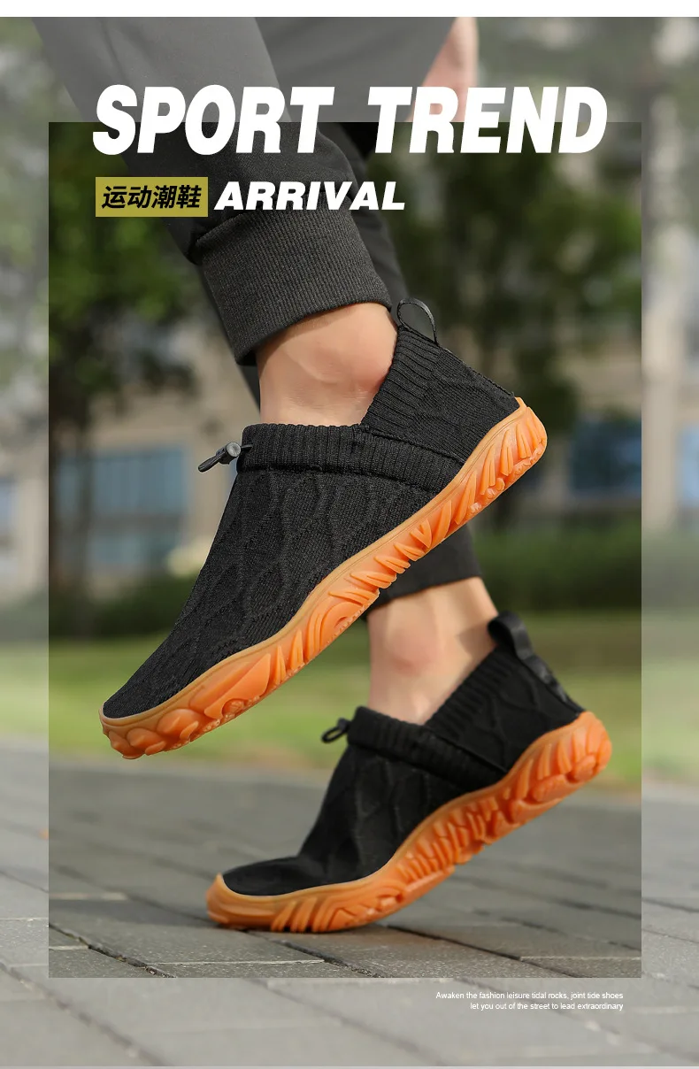 Breathable Fly-Woven Shoes – Men's Sneakers with Canvas Upper & Rubber Outsole