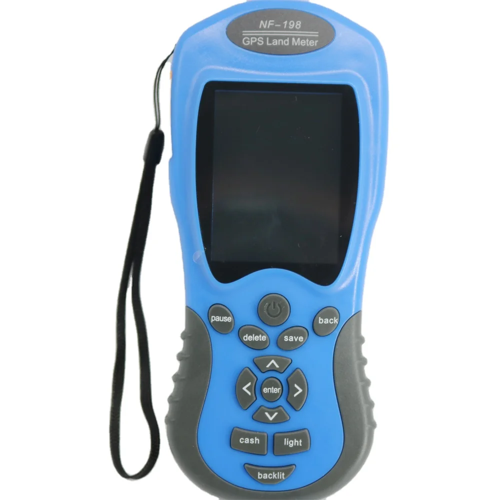 Bleu NF-198 Dispositifs de test GPS Compteur de terrain GPS Affichage LCD Valeur de mesure Figure Arpentage des terres agricoles et mesure de la zone de cartographie 