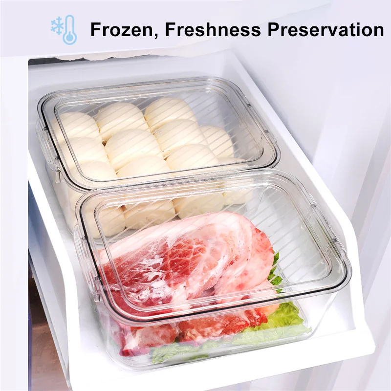 Wholesale Fruit Vegetable Organizer Bins Save Space Kitchen Refrigerator Organizer Plastic Fridge Organizer