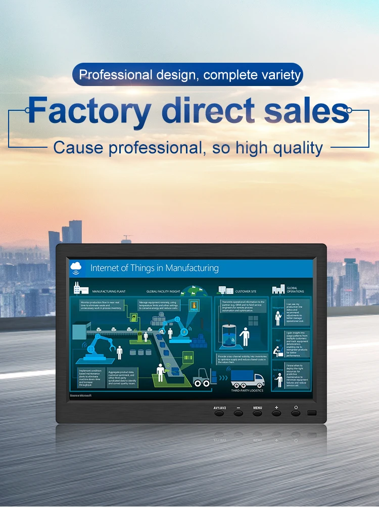 10.1 Inch Industrial Screen Open Frame Plastic Case Wall Mount IPS1280*800 Display Industrial Grade Lcd Monitor