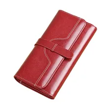ZHUIYU manufacture hand wallet women's long genuine leather purse simple retro large capacity soft multi-card bag2024