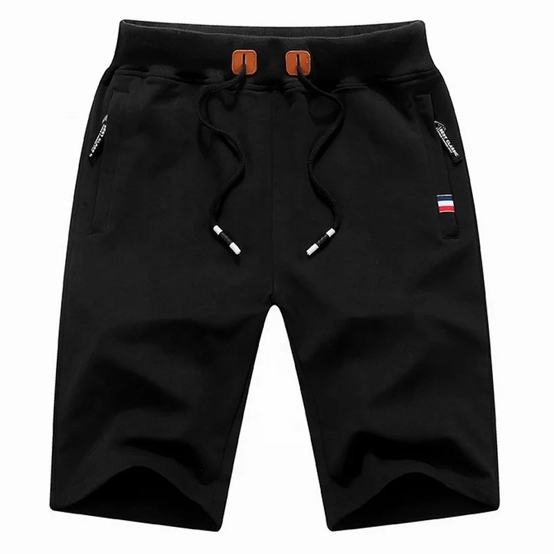 maamgic Mens Sweat Shorts 7" Above Knee Workout Gym Shorts Lounge Shorts with Zipper Pockets