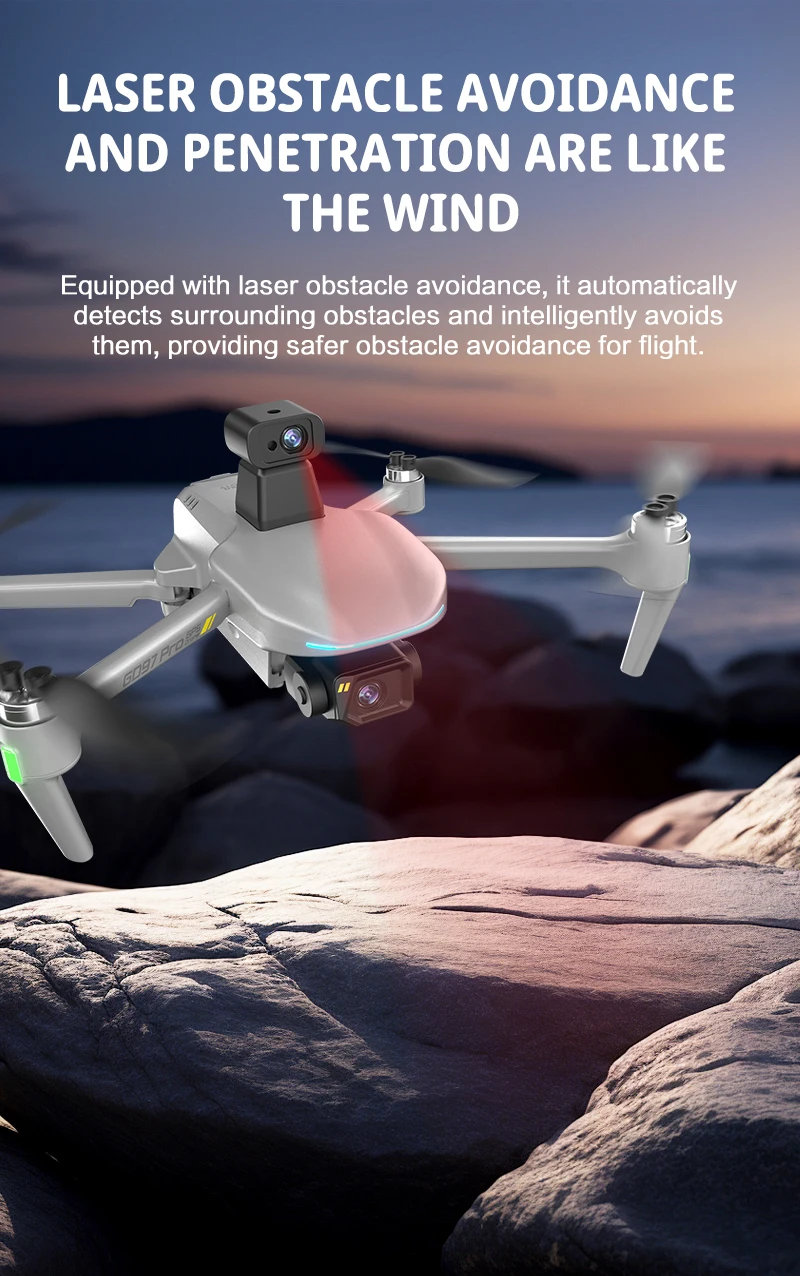 GD97PRO GPS Drone 3-axis Gimbal Ordinary Remote Control Flight Long Range 6KM Display Digital Remote Controller Real 1080P to 4K