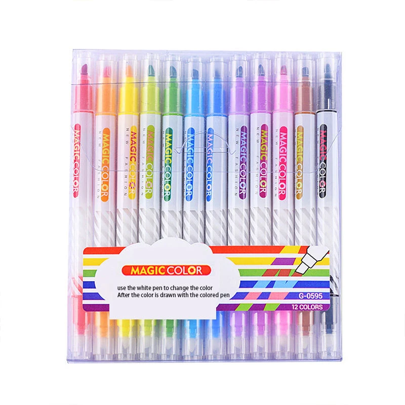 Double Sides Highlighter With High Quality Fluorescent Ink Highlighter Marker Pen Suitable For Promotional Gift Student Office