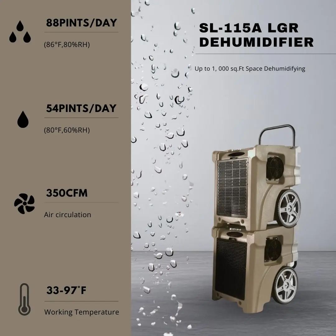 Portable Air Dryer Dehumidifier, 115ppd, LGR - detail 22