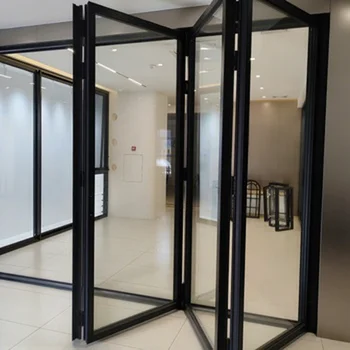 Thermal Insulated Aluminum Folding Doors, Windproof and Noise Reducing with NFRC & AS2047 Certifications for Superior Quality
