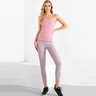 Customized Women Apparel Sports Workout Vest High Waist Leggins Gym Yoga Leggings Active Wear Set