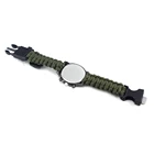 More In 1 Waterproof Survival Tactical Paracord Strap Watch Army Paracord Bracelet Sport Watches For Men
