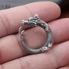 925 Rings Ring Ready To Ship Hot Sale 925 Sterling Silver Dragon Shaped Rings Punk Ring