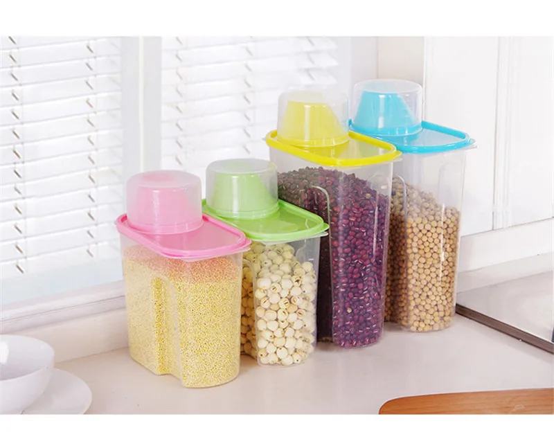 2.5l Plastic Whole Grains Storage Box Kitchen Miscellaneous Grains Rice