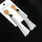 Earrings Earrings Boho Bohemian Long Exaggerated Rose Flower Dangling Earrings Tassel Earrings